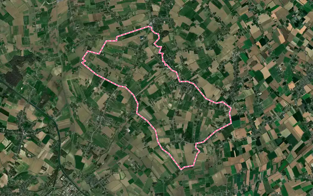 Vue satellite de La Couture avec ses contours administratifs