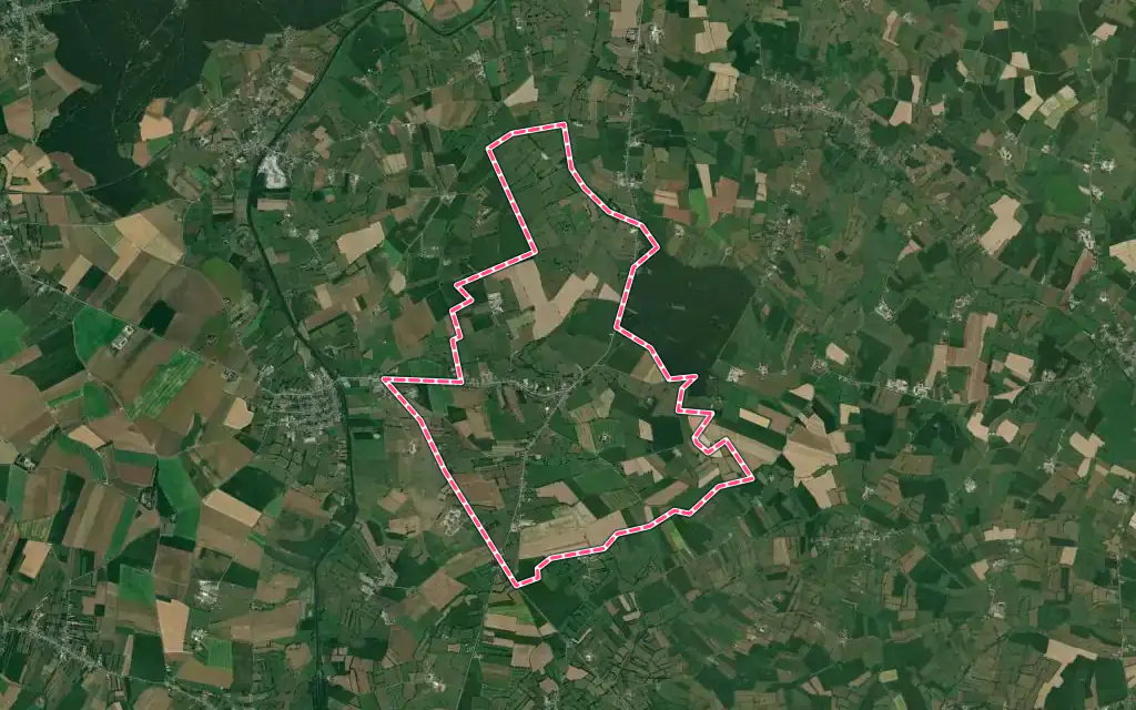 Vue satellite de La Groise avec ses contours administratifs