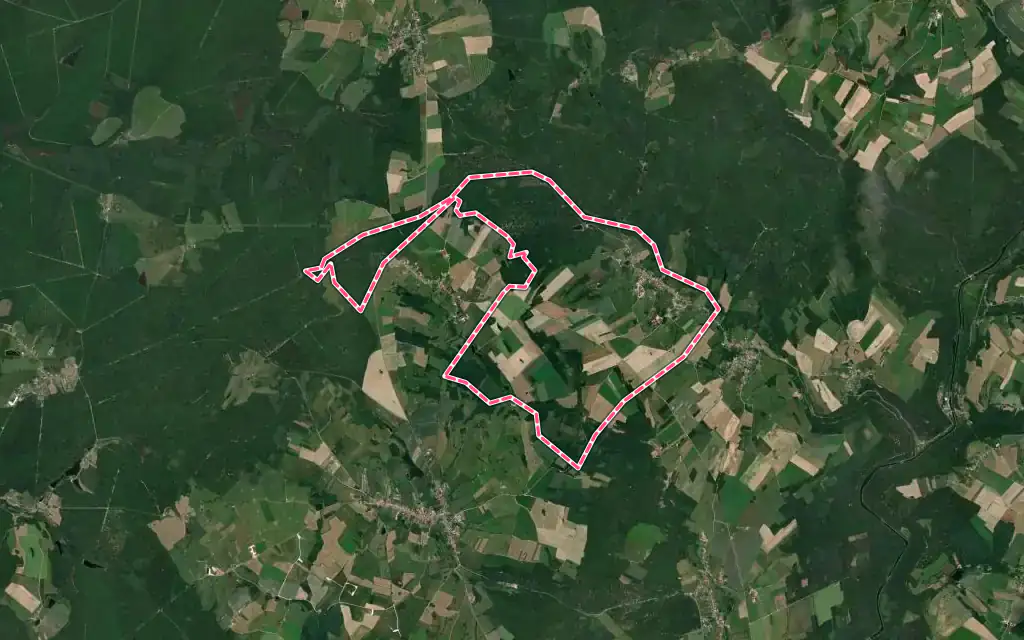 Vue satellite de La Haye avec ses contours administratifs