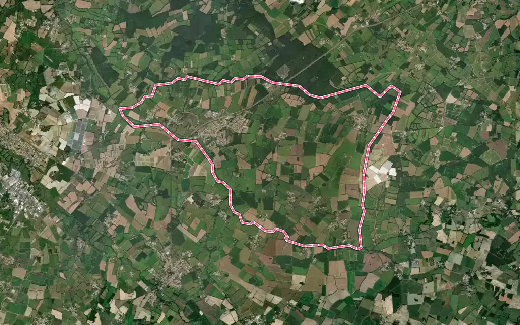 Vue satellite de La Marne avec ses contours administratifs