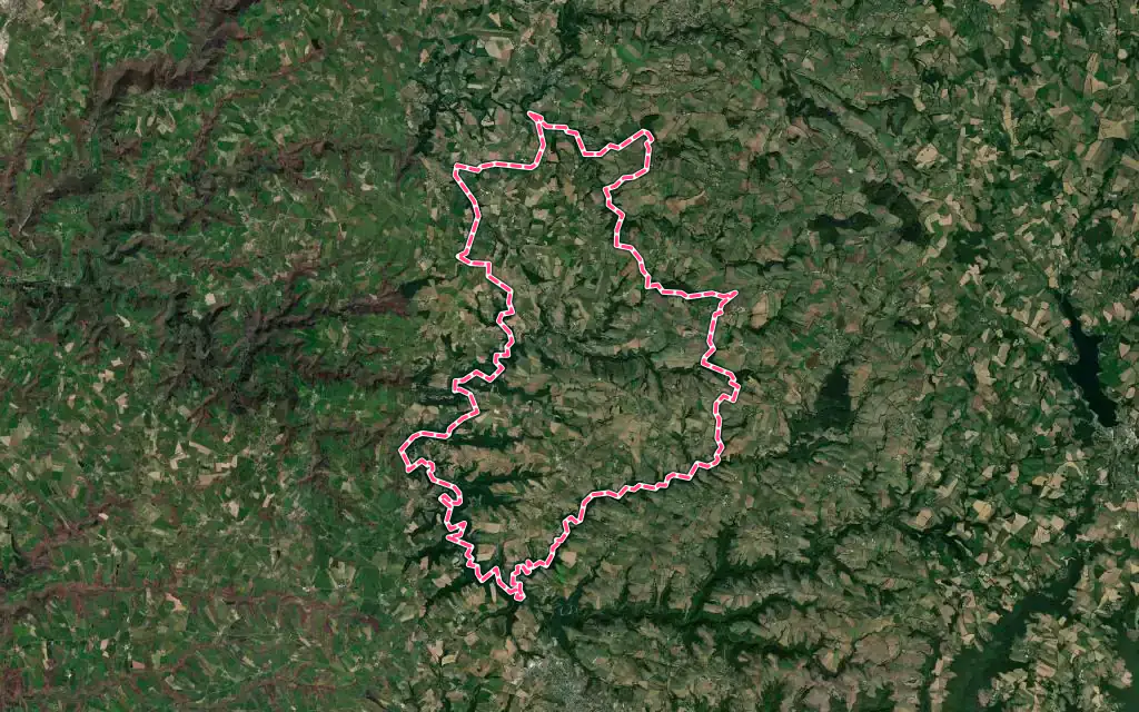 Vue satellite de La Selve avec ses contours administratifs
