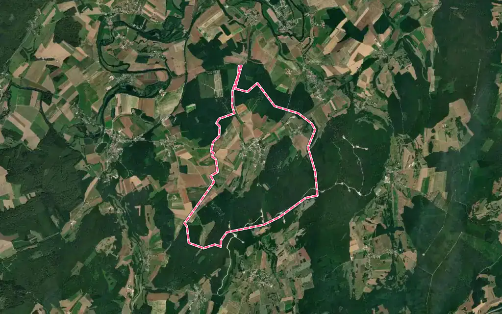 Vue satellite de La Tour-de-Sçay avec ses contours administratifs