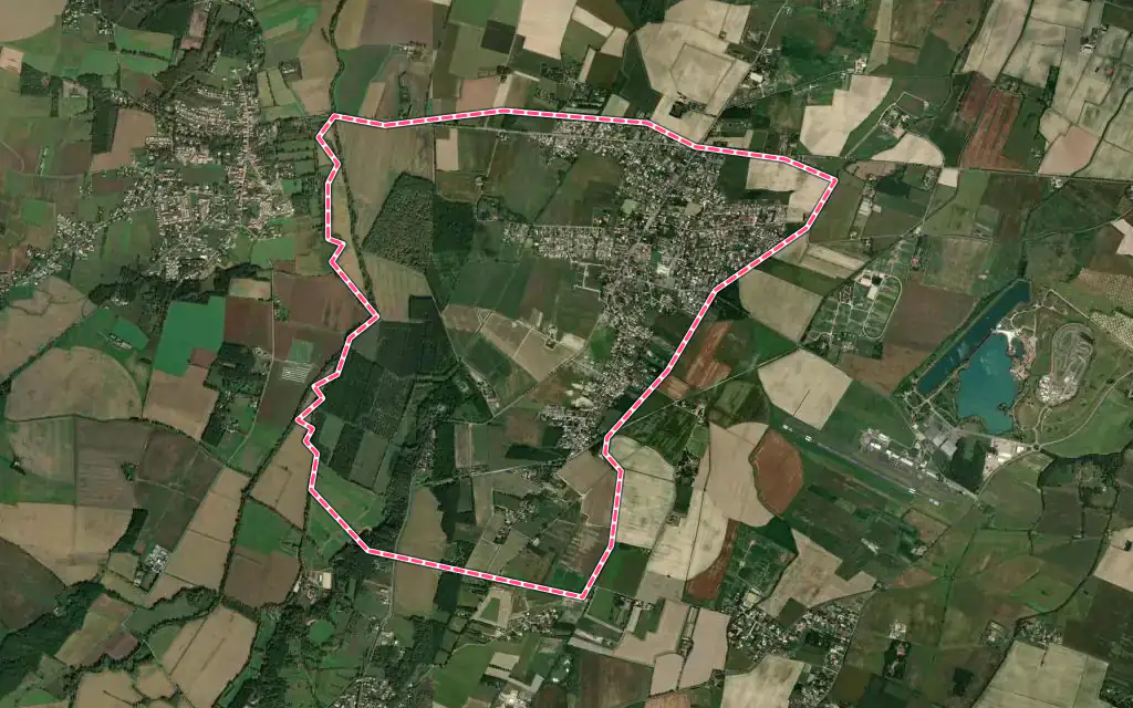 Vue satellite de Labastidette avec ses contours administratifs