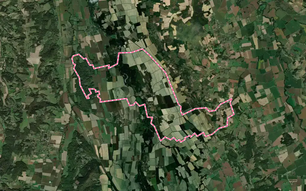 Vue satellite de Labatut-Rivière avec ses contours administratifs