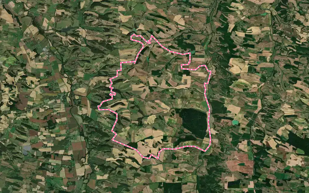 Vue satellite de Labéjan avec ses contours administratifs