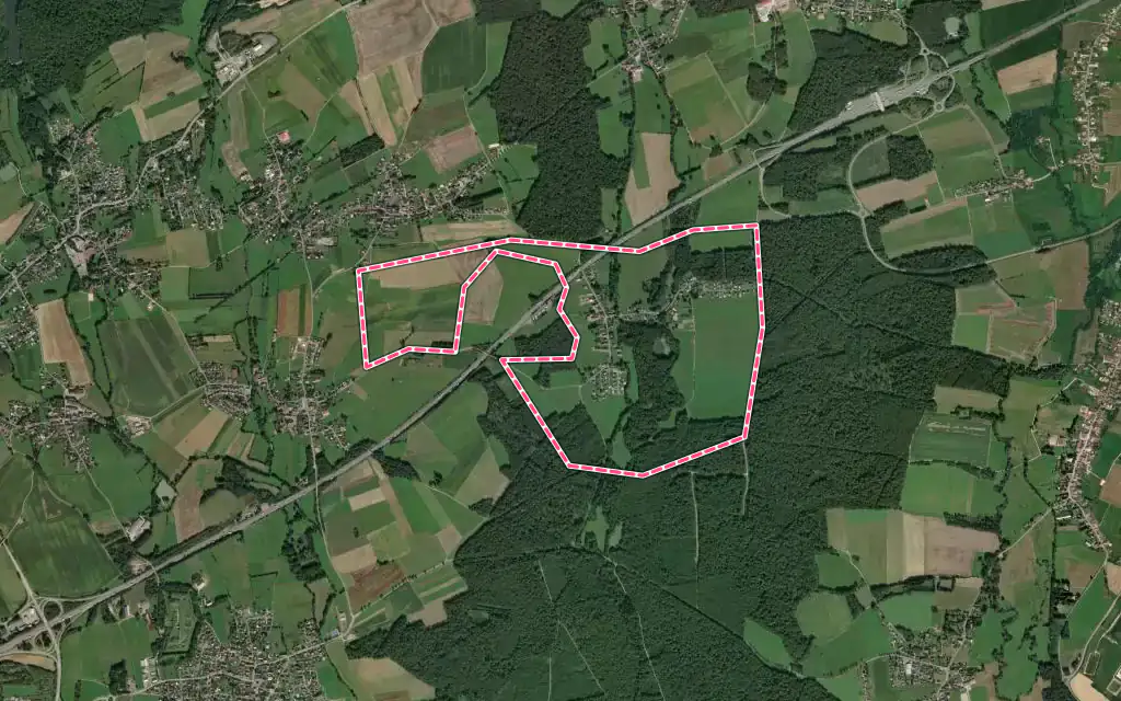 Vue satellite de Lacollonge avec ses contours administratifs