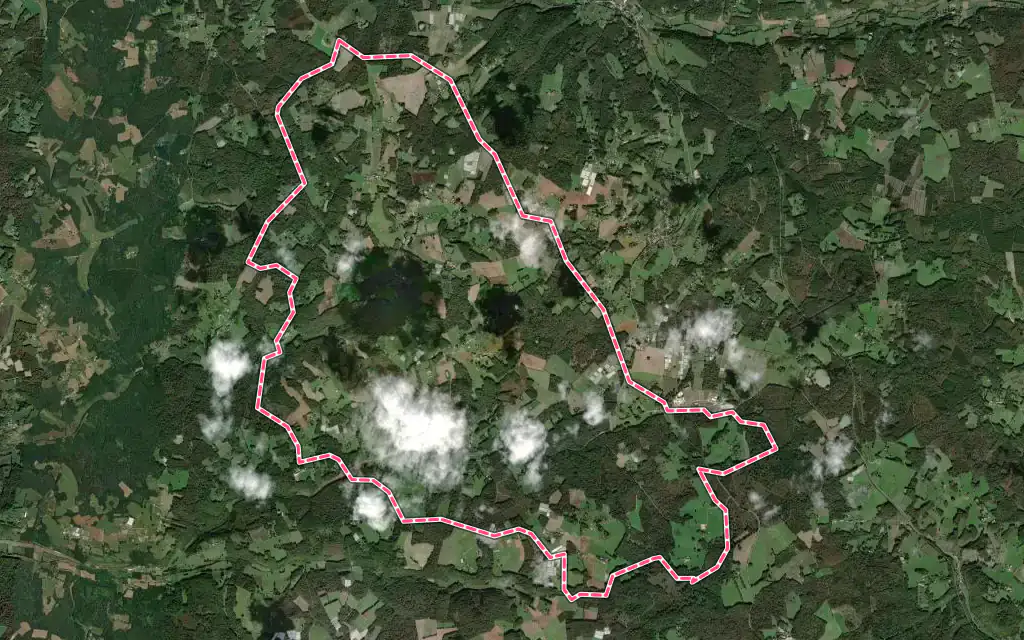 Vue satellite de Lacropte avec ses contours administratifs