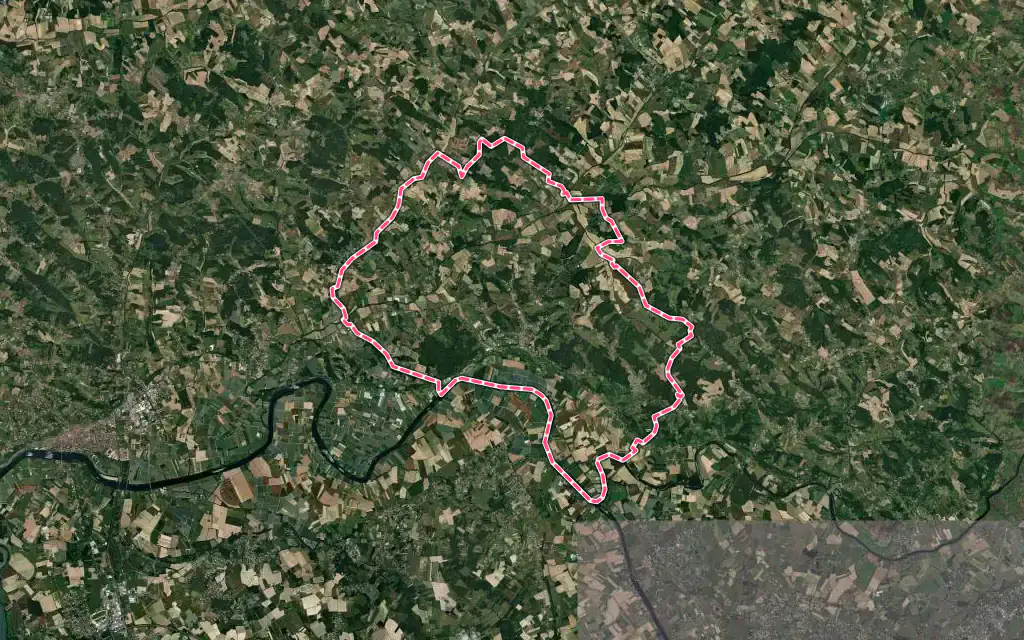 Vue satellite de Lafrançaise avec ses contours administratifs