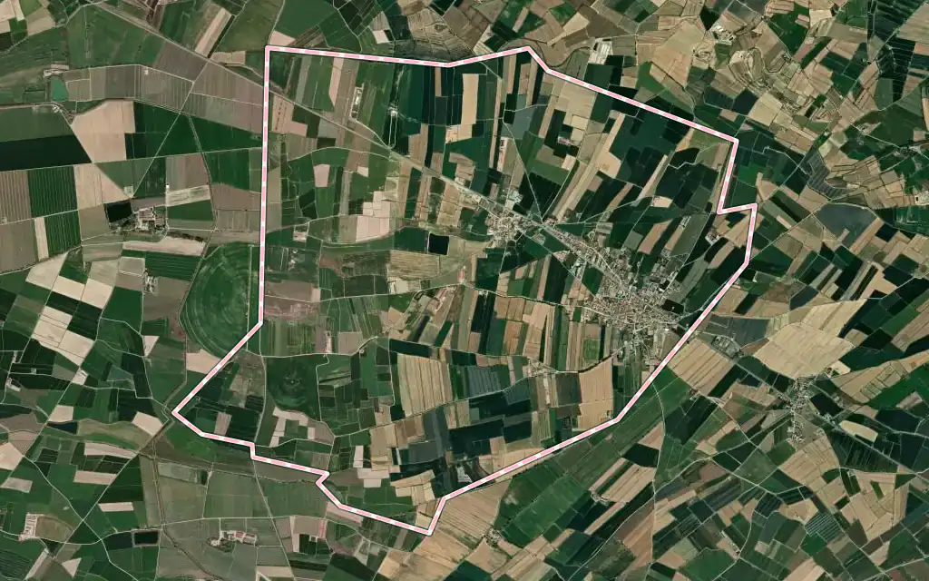 Vista satélite de la Fuliola con su contorno administrativo