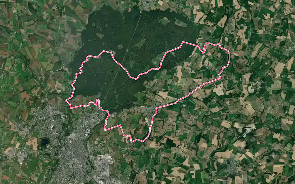 Vue satellite de Laignelet avec ses contours administratifs