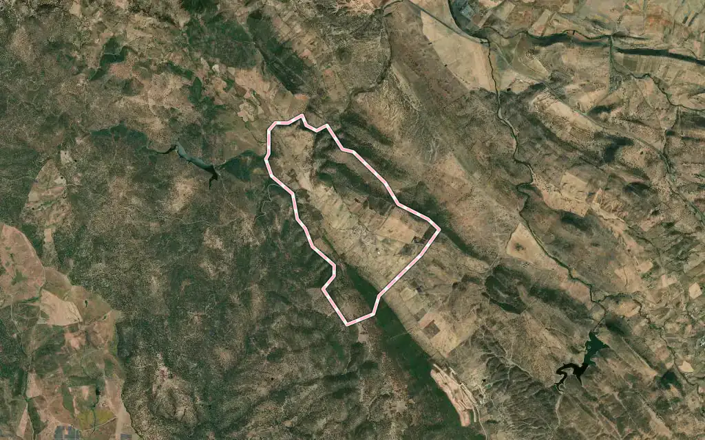 Vista satélite de La Lapa con su contorno administrativo