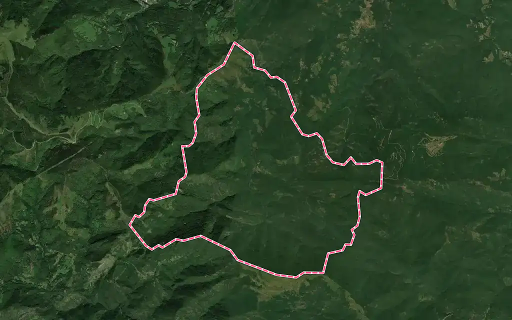 Vue satellite de Lamanère avec ses contours administratifs