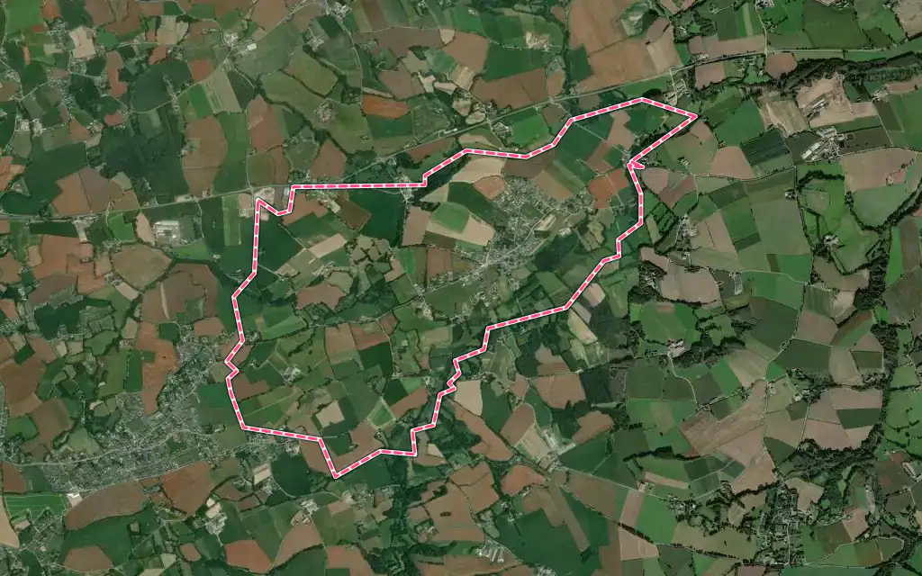 Vue satellite de Lanmérin avec ses contours administratifs