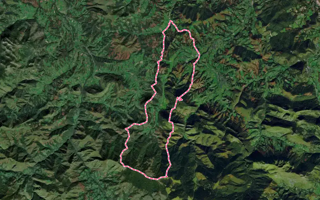 Vue satellite de Lanne-en-Barétous avec ses contours administratifs