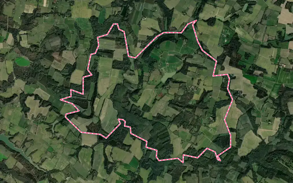 Vue satellite de Lannemaignan avec ses contours administratifs