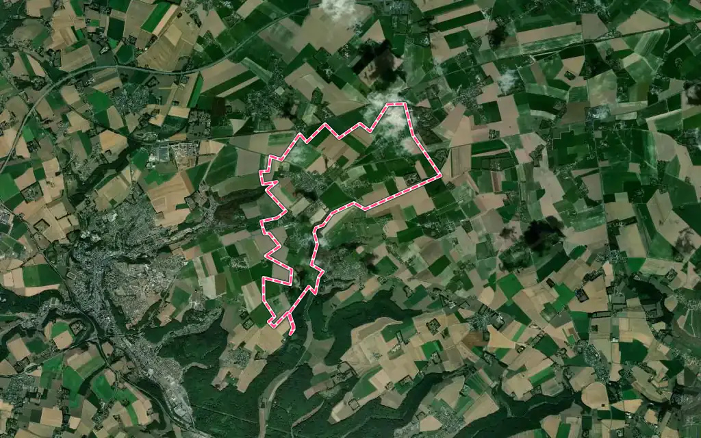 Vue satellite de Lanquetot avec ses contours administratifs