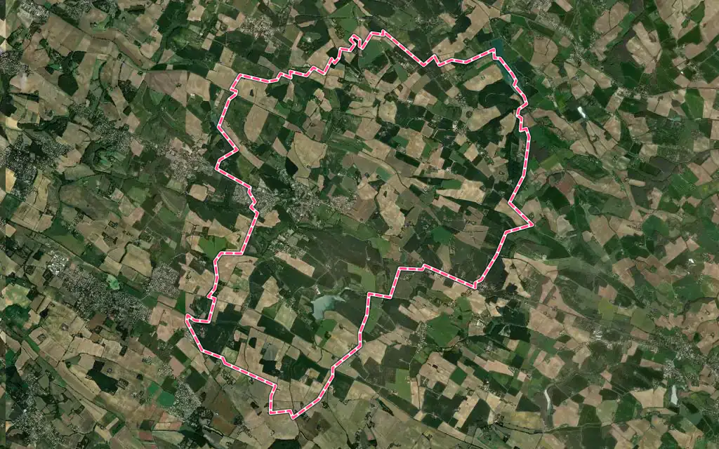 Vue satellite de Lanta avec ses contours administratifs