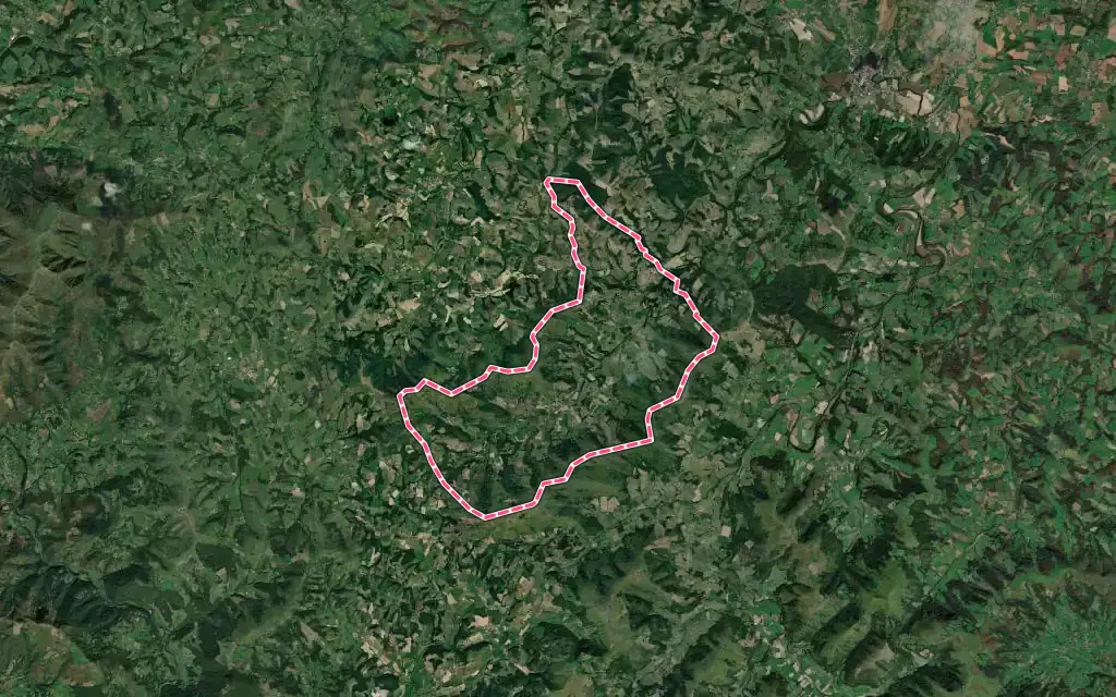 Vue satellite de Lantabat avec ses contours administratifs
