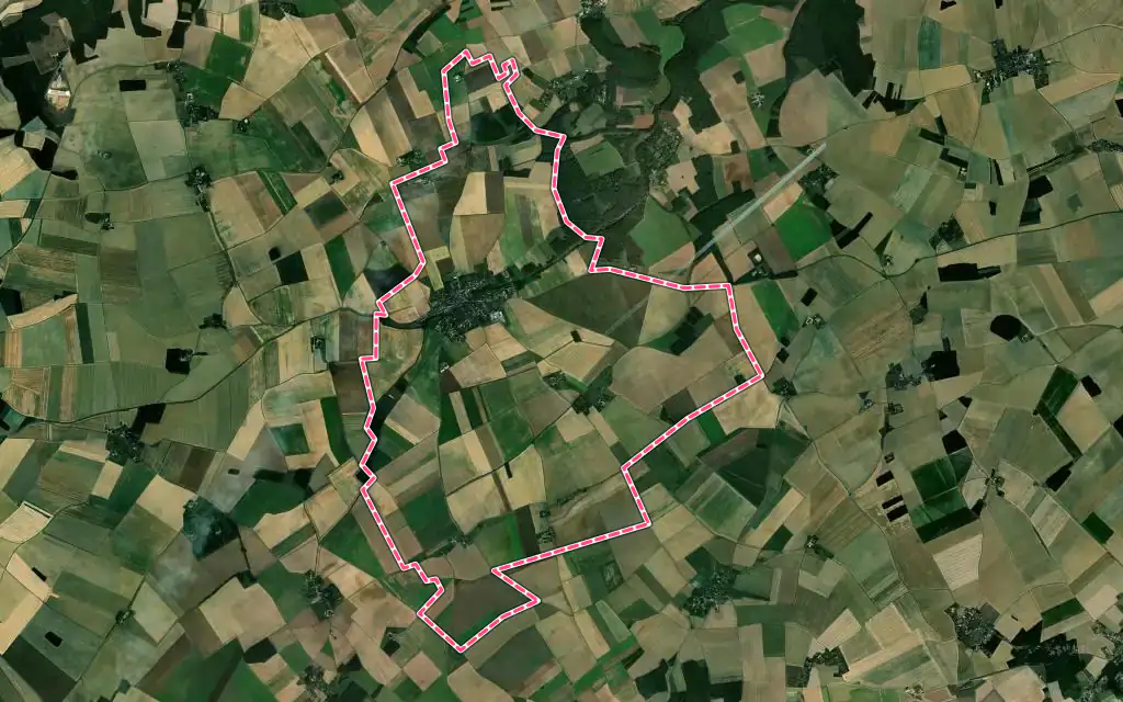 Vue satellite de Laons avec ses contours administratifs