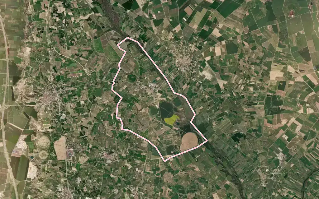 Vista satélite de la Portella con su contorno administrativo