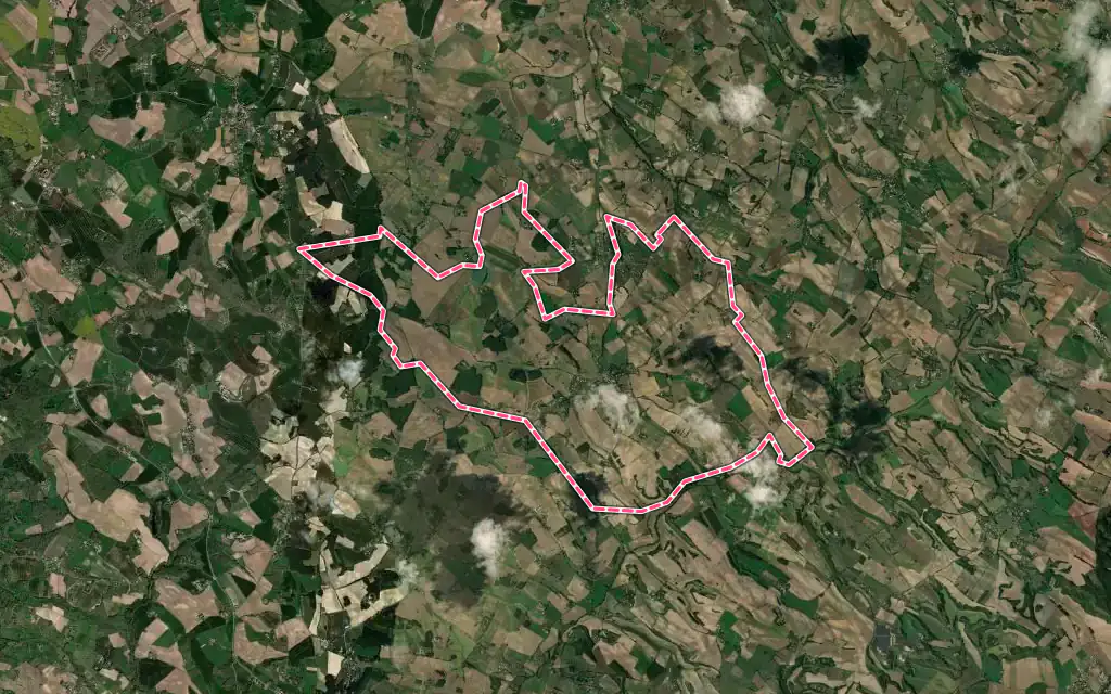 Vue satellite de Lasgraisses avec ses contours administratifs