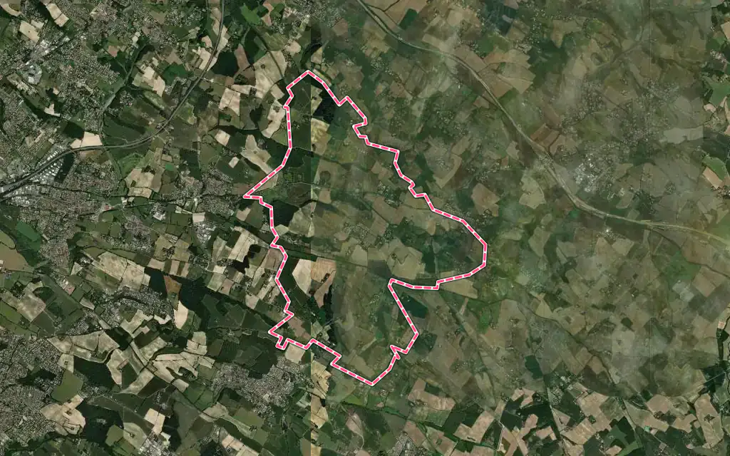 Vue satellite de Lavalette avec ses contours administratifs
