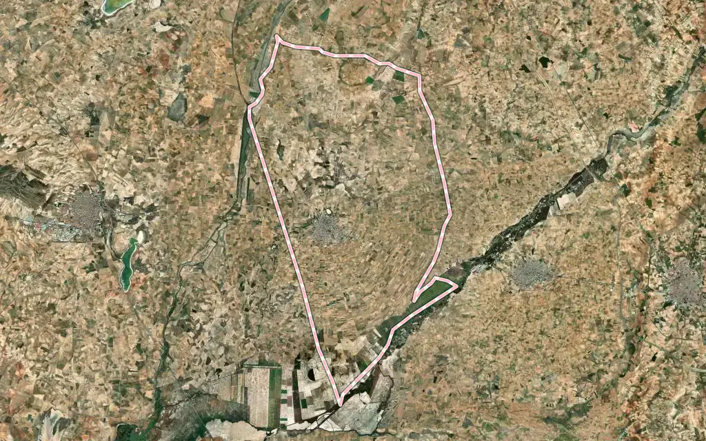 Vista satélite de La Villa de Don Fadrique con su contorno administrativo