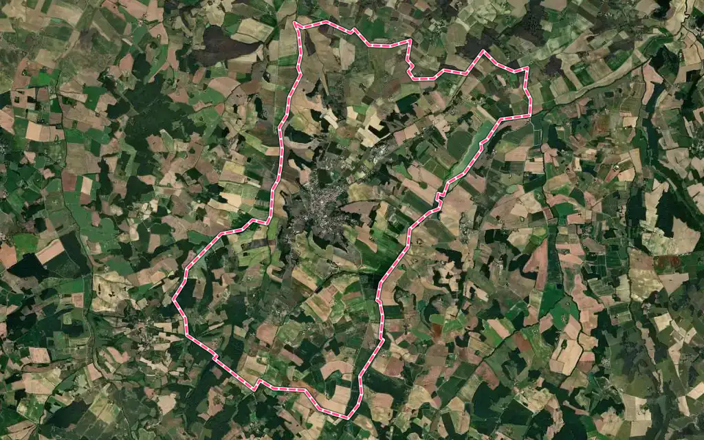 Vue satellite de Lavit avec ses contours administratifs