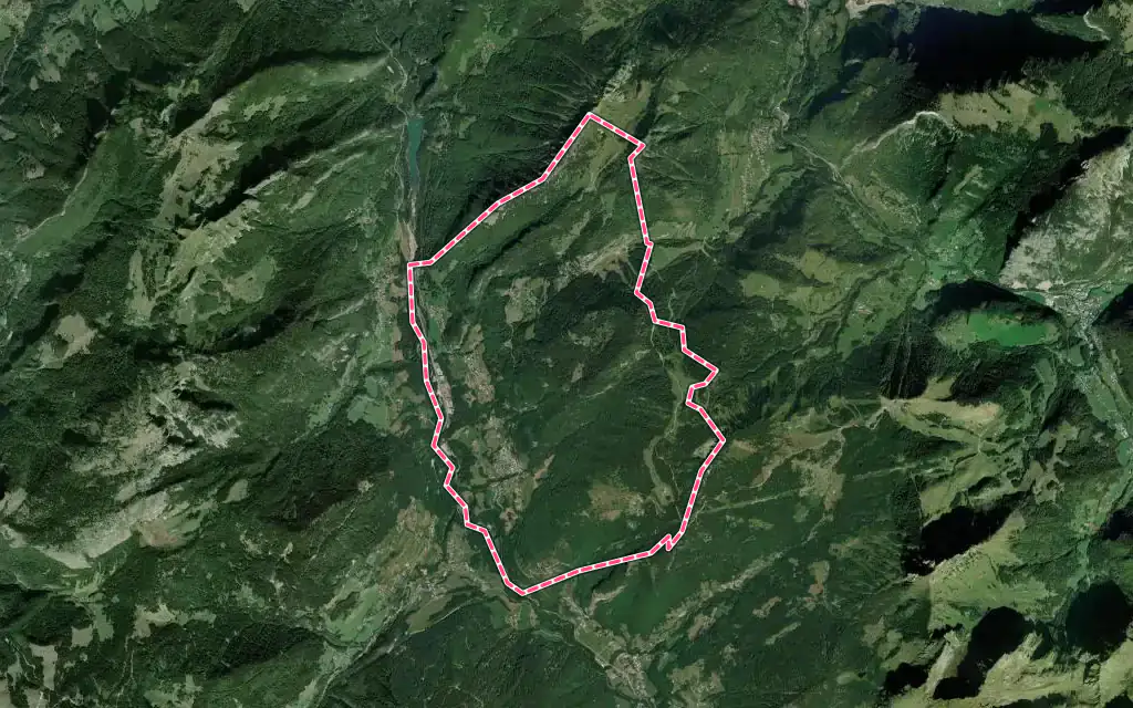 Vue satellite de Le Biot avec ses contours administratifs