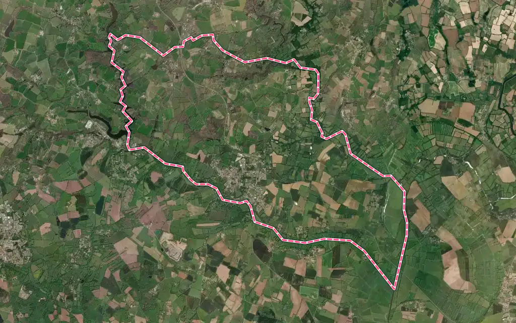 Vue satellite de Le Champ-Saint-Père avec ses contours administratifs
