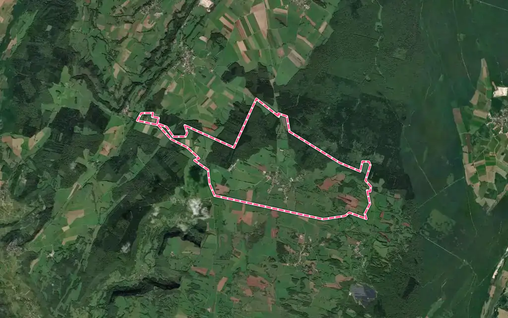 Vue satellite de Le Fied avec ses contours administratifs
