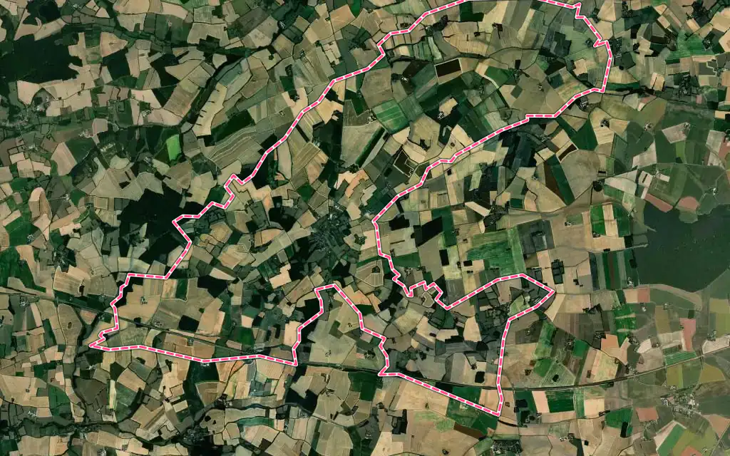 Vue satellite de Le Gault-du-Perche avec ses contours administratifs