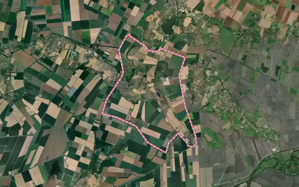 Vue satellite de Le Gué-de-Velluire avec ses contours administratifs