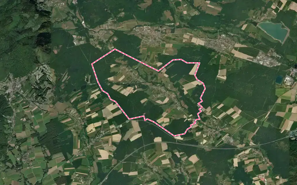 Vue satellite de Le Haut Soultzbach avec ses contours administratifs
