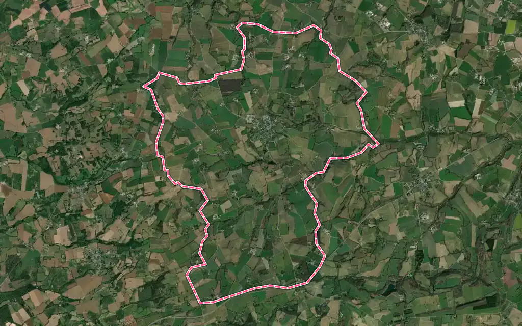 Vue satellite de Le Horps avec ses contours administratifs