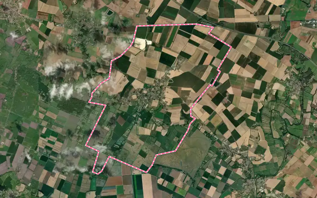 Vue satellite de Le Langon avec ses contours administratifs