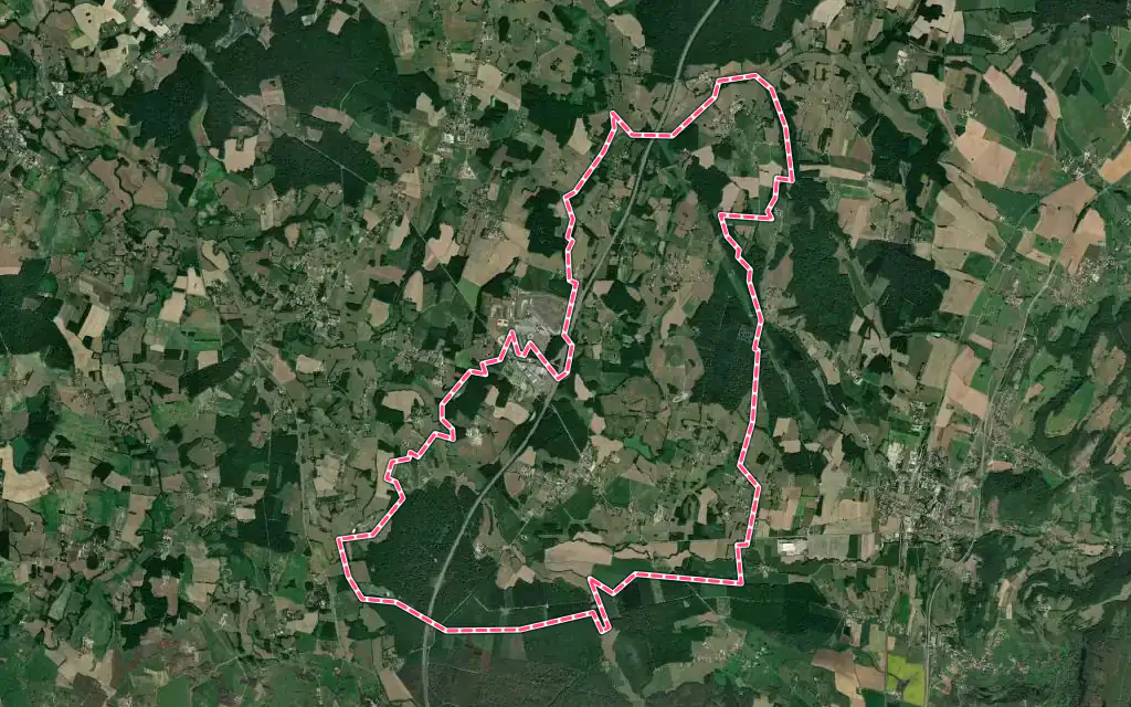 Vue satellite de Le Miroir avec ses contours administratifs