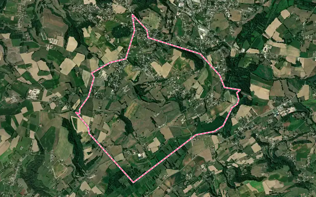 Vue satellite de Le Passage avec ses contours administratifs