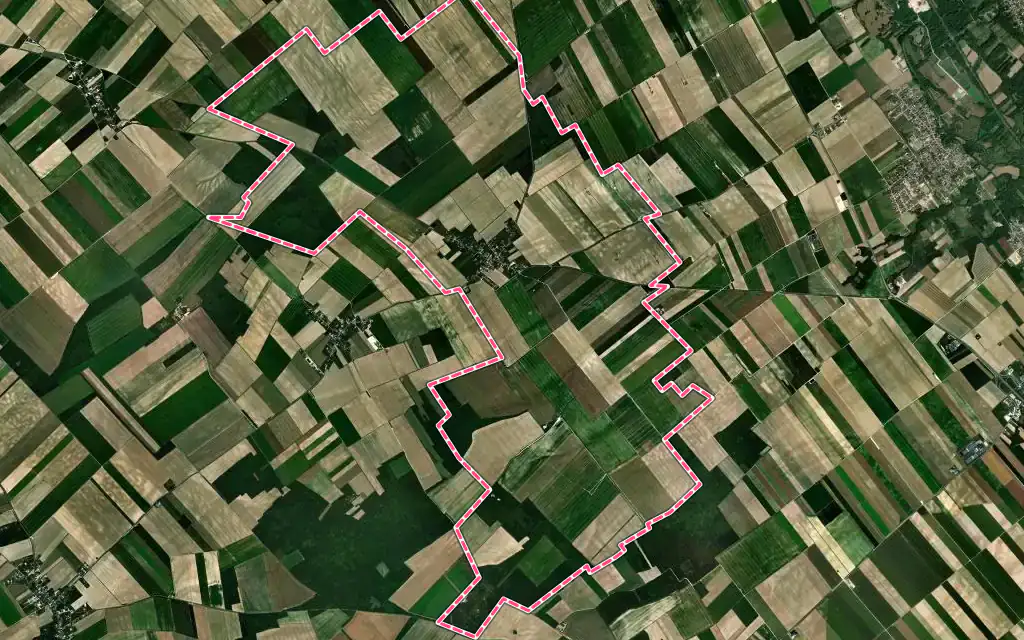 Vue satellite de Le Pavillon-Sainte-Julie avec ses contours administratifs
