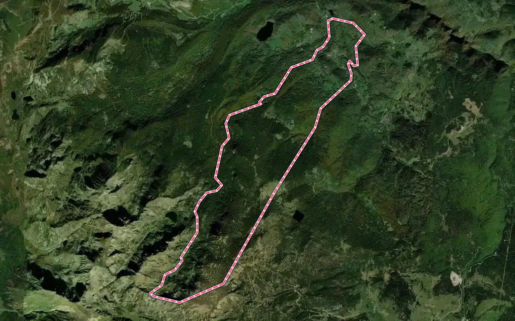 Vue satellite de Le Pla avec ses contours administratifs