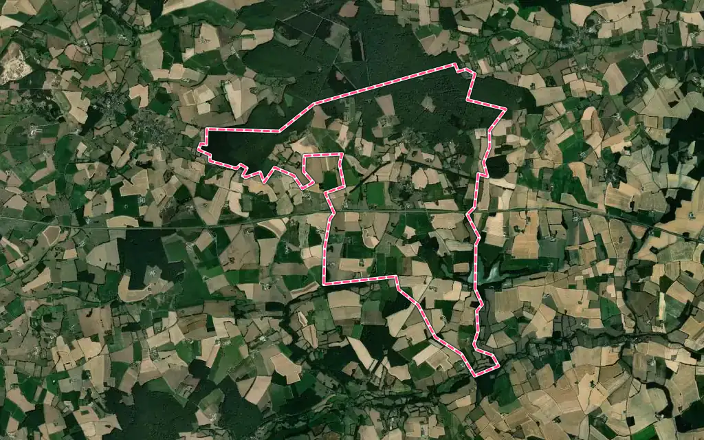 Vue satellite de Le Plessis-Dorin avec ses contours administratifs