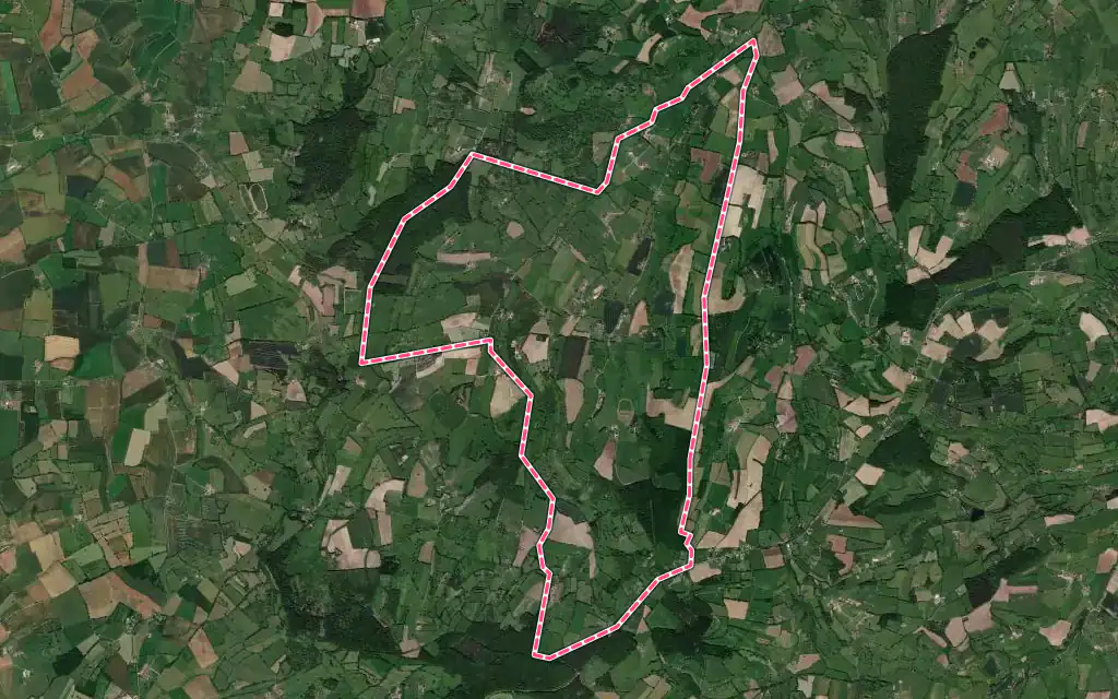 Vue satellite de Le Renouard avec ses contours administratifs