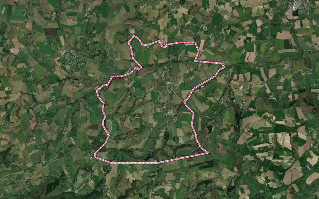 Vue satellite de Le Ribay avec ses contours administratifs