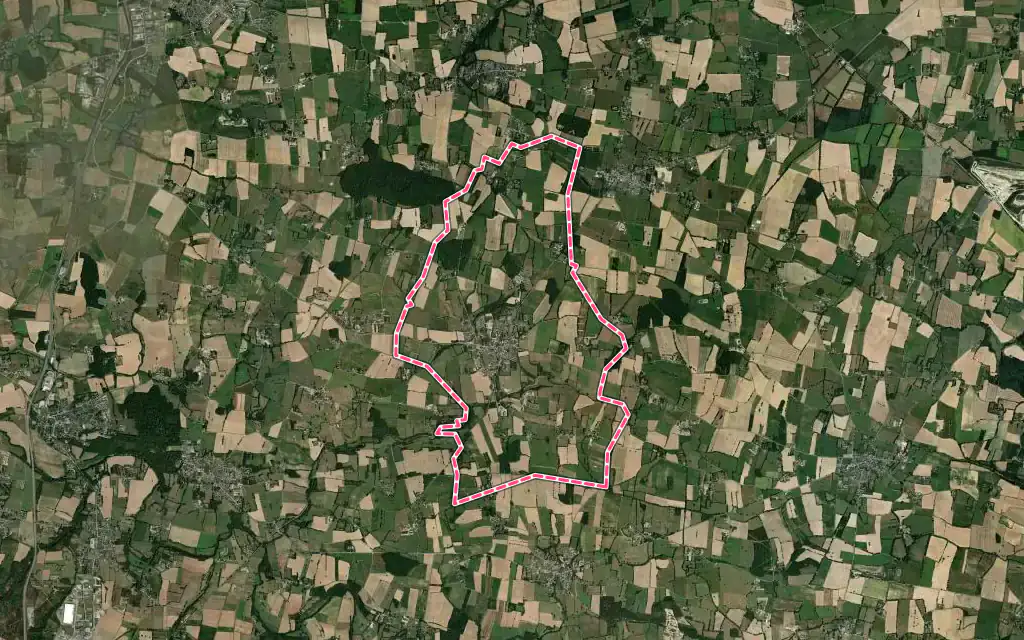 Vue satellite de Le Sel-de-Bretagne avec ses contours administratifs