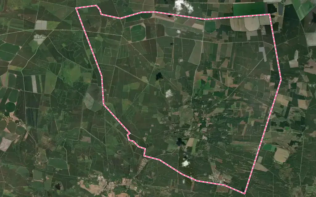 Vue satellite de Le Sen avec ses contours administratifs