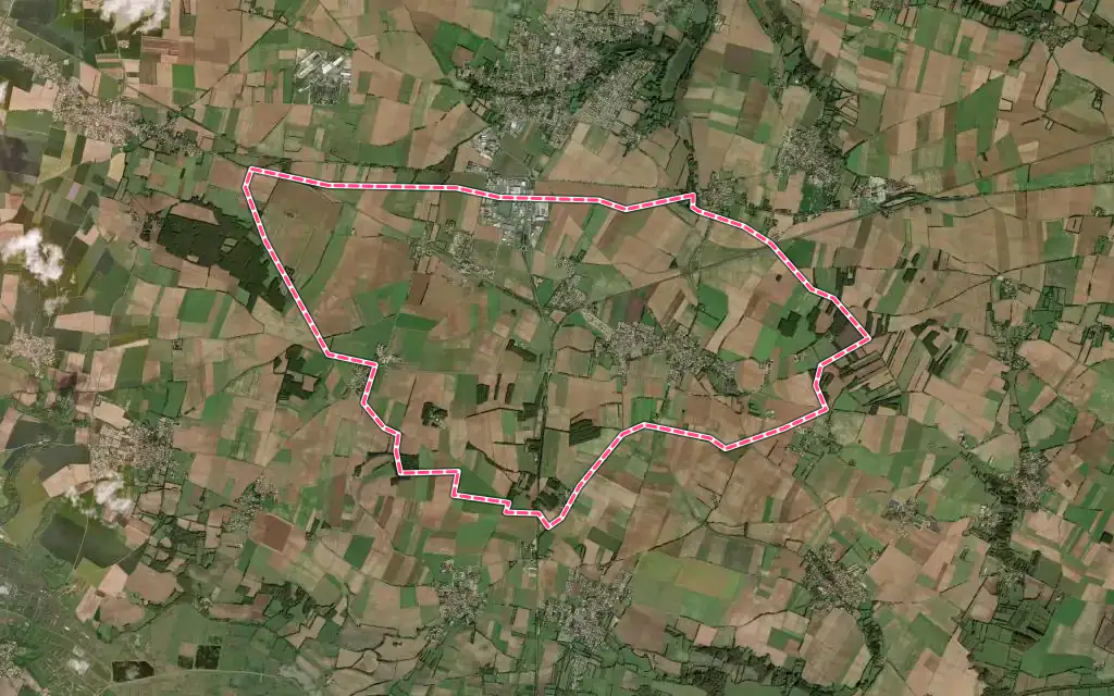 Vue satellite de Le Thou avec ses contours administratifs