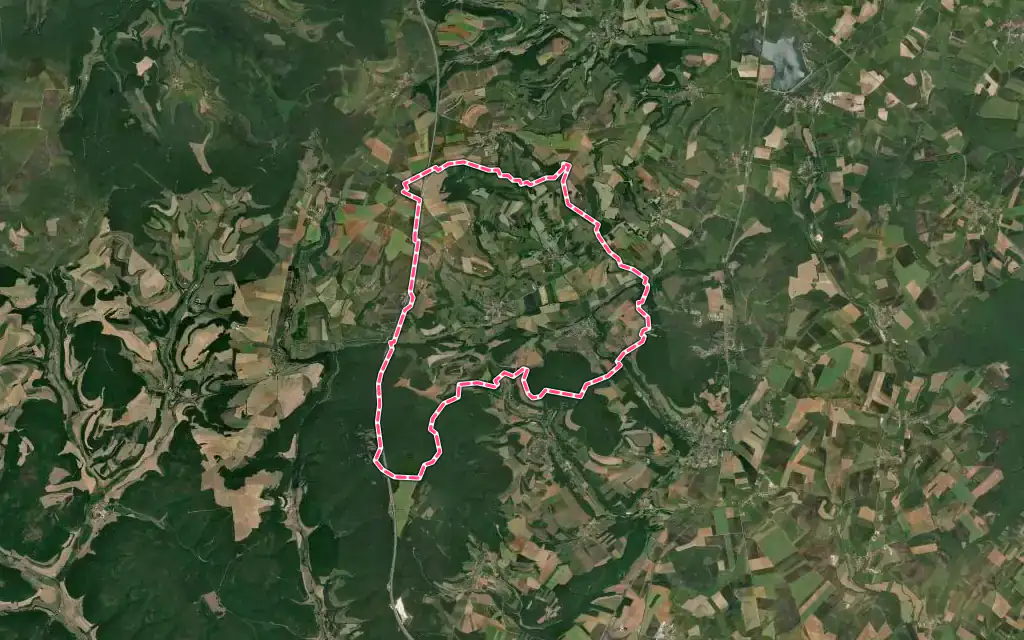 Vue satellite de Le Val-d'Esnoms avec ses contours administratifs