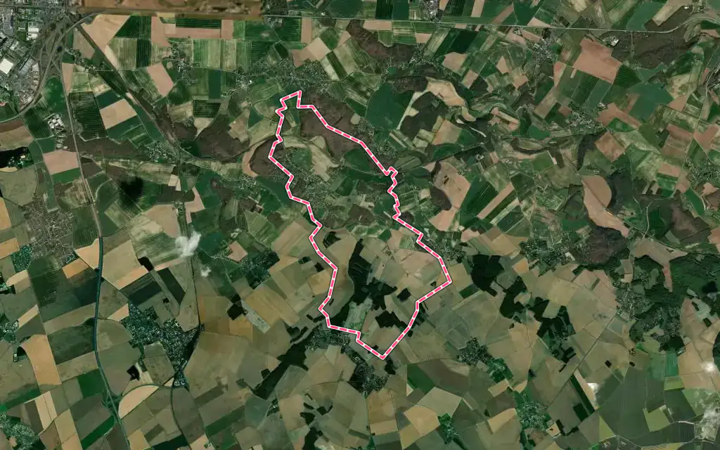 Vue satellite de Le Val-David avec ses contours administratifs