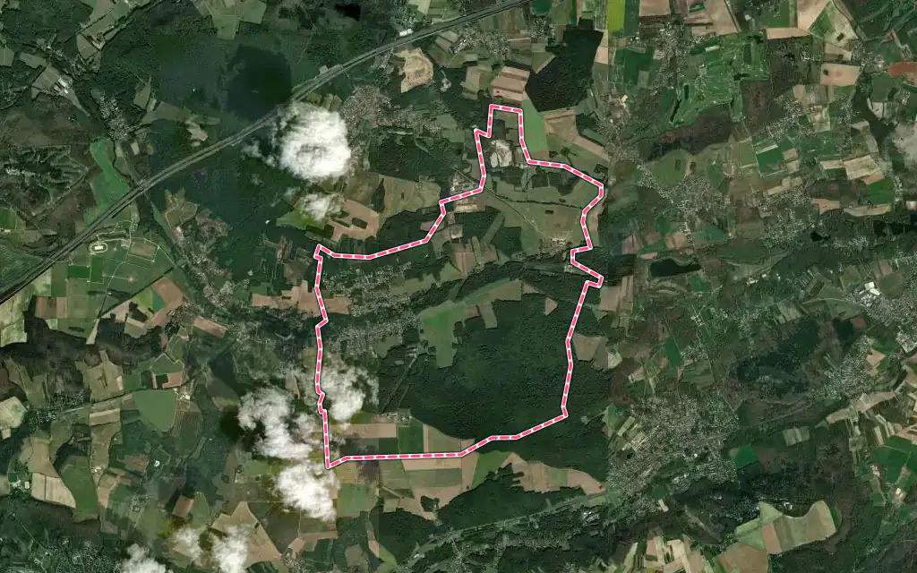 Vue satellite de Le Val-Saint-Germain avec ses contours administratifs