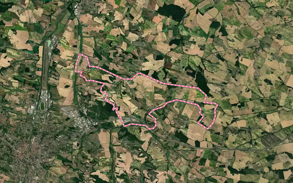 Vue satellite de Leboulin avec ses contours administratifs